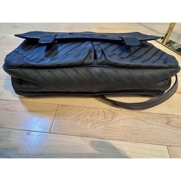 Vintage Balenciaga Monogram Canvas Messenger Bag EUC Dark navy - Picture 6 of 9